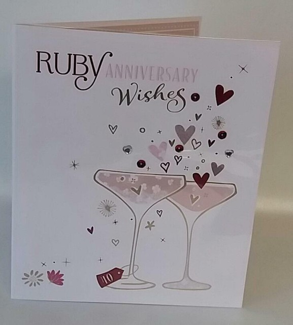Ruby 40th Wedding Anniversary Wishes 40 Years Together