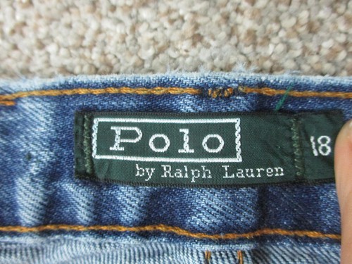 VINTAGE Polo Ralph Lauren Jeans 18 (28x31) Boys Youth Size Blue Denim Straight - Picture 9 of 12