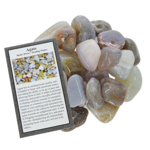 Piedras caídas de ágata gris de 3 libras - Grado 2 - Medianas - 1" a 1,5" promedio - Imagen 2 de 3