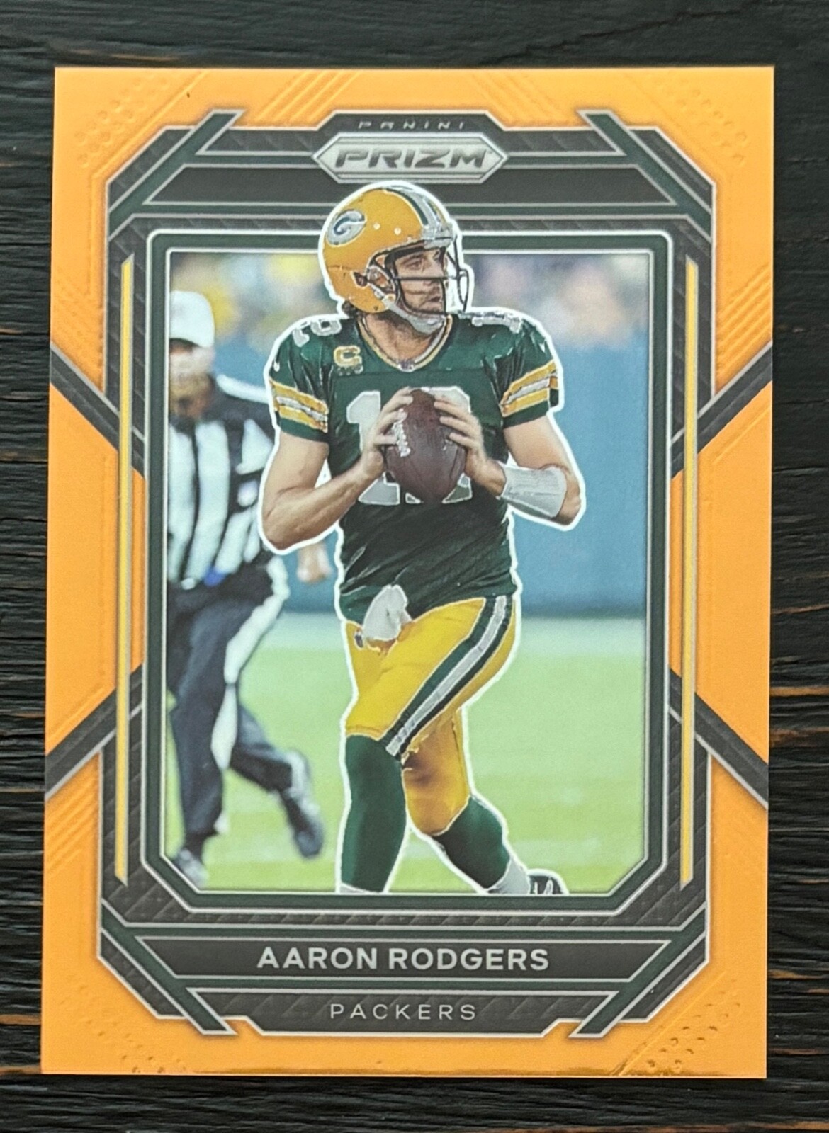 2022 PANINI PRIZM FOOTBALL ORANGE AARON RODGERS CARD #103 PACKERS #'D 087/249