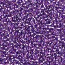 Miyuki Round Seed Beads Size 11/0 23GM Duracoat Silver Lined Lavender 11-4278