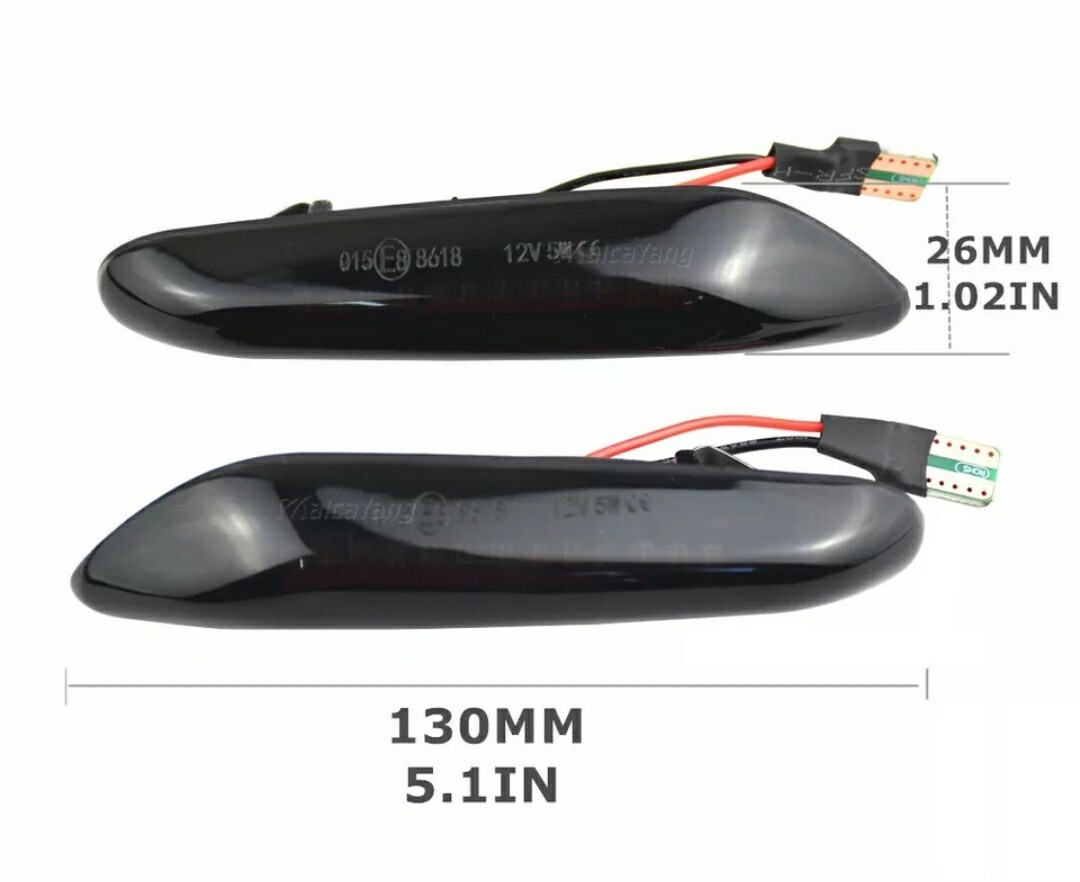 Clignotant dynamique défilement LED BMW E46 E90 E60 répétiteur latéral ambre - 2