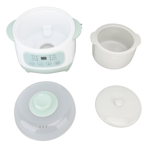 200W 1L Slow Cooker With Ceramic Interior Pot Timing Green Uniform Heating El - Picture 12 of 12