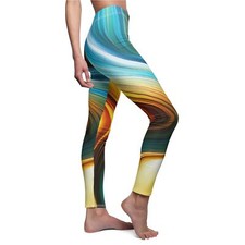 Colorful Women's Cut  Sew Casual Leggings AOP - Multicolor