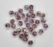 12pc Swarovski Crystal Light Amethyst AB 6mm Rocky Cut Round 5007 Beads