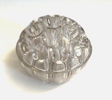 Vintage 3.75" dia. Dome Clear Glass 19 Hole Flower Frog Made in England