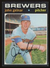 1971 Topps John Gelnar #604 Milwaukee Brewers Baseball Card MLB NM Near Mint