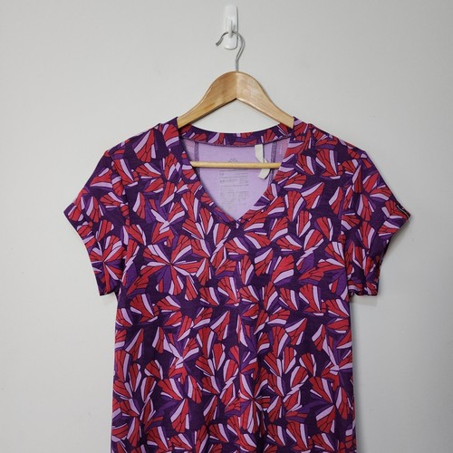 Columbia Dress Womens 14 Purple Floral Geometric A Line - Picture 3 of 9