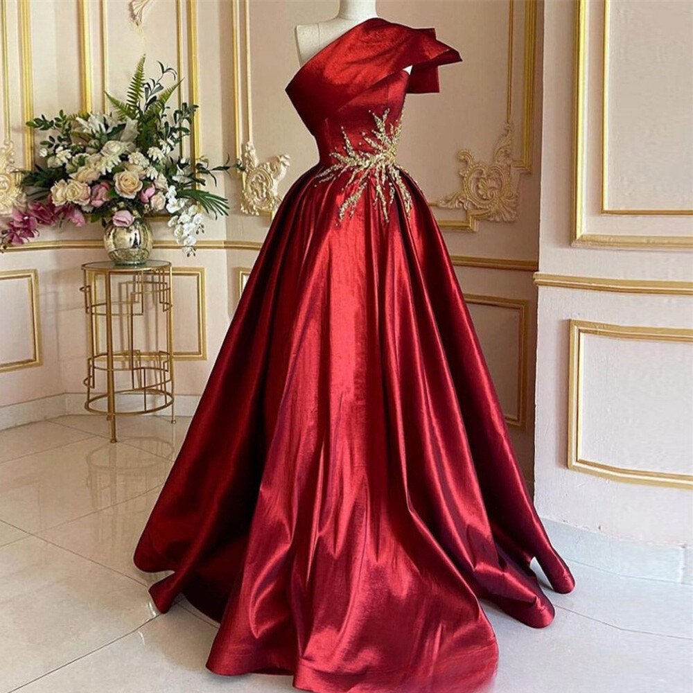 Evening Gowns Vestidos Dubai Long Party Gowns Appliques One