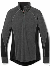 Icebreaker 260 Zone Half-Zip Base Layer Top Women's NWT Medium Jet Heather/black