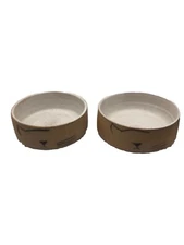 Set Of 2 Hands On Ceramics Cat Bowls - Handmade Modern Cat Food Bowls