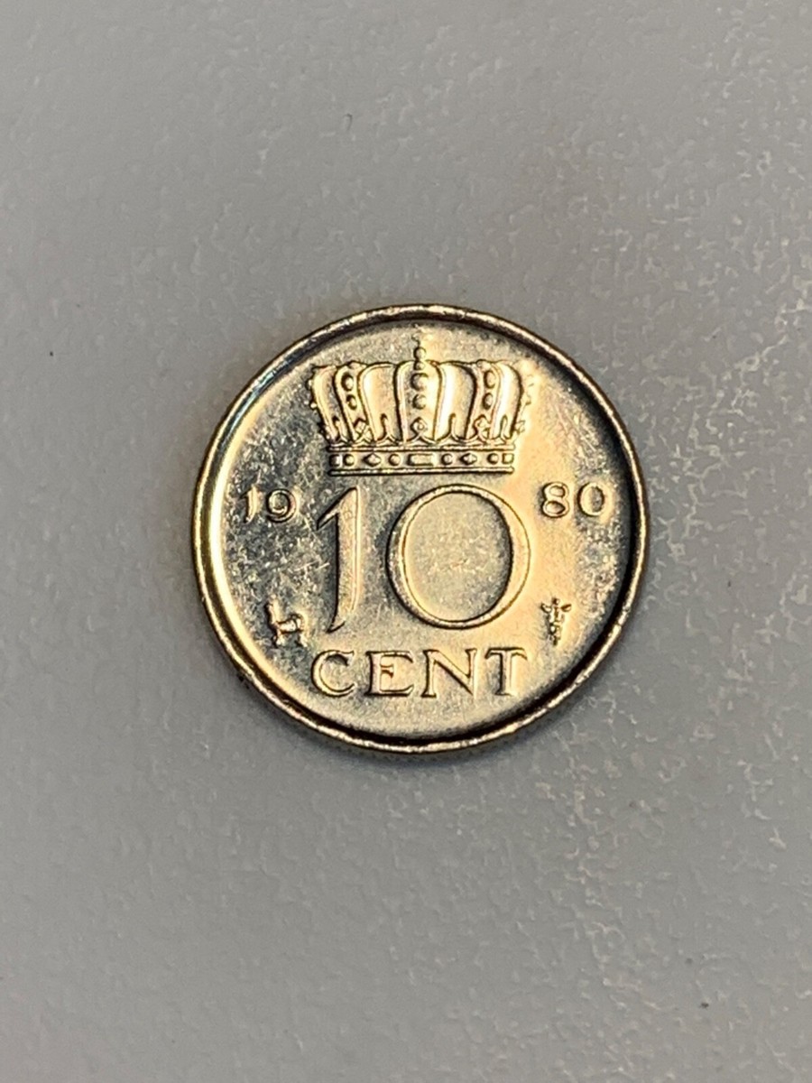 Netherlands 10 Cent Coins Juliana Koningin der Nederlanden 1980