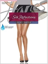 5 packs  Hanes Silk Reflections Size AB Silky Sheer Grey Mist #715 NonControl