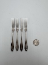 Set Of 4 Vintage Rogers 1881 A1 Silver Plated Baby Forks