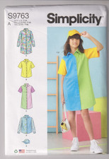 9763 SIMPLICITY - SHIRTDRESS SHIRT & HAT - GI...