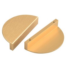 4 Pack Finger Pulls 3 Inch Hole Center Brushed Brass Gold Closet Door Modern ...