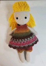 Handmade Crochet Doll With Earthtone Clothing