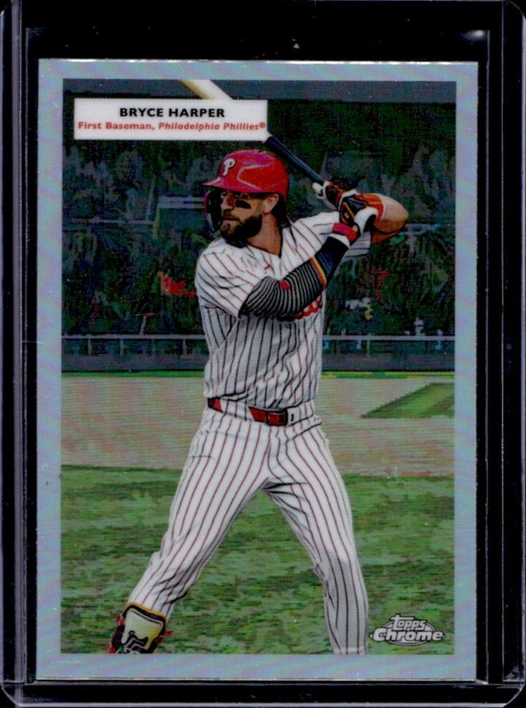 2025 Topps Chrome Platinum Mike Schmidt Bryce Harper 1955 Double Headers #55DH-4