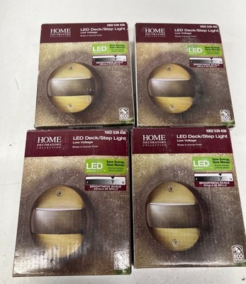 4PK Home Decorators Outdoor LED 2700K Low Voltage Landscape Deck Light New