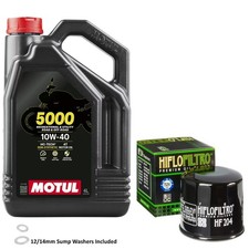 MT10 MT-10 Oil and Filter Kit Motul 5000 10w40 4L Yamaha 2020 Inc Washer 9.19 per litre
