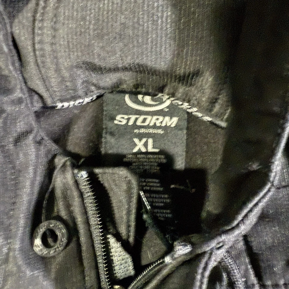 Dickies Storm Jacket Mens XL Black Hooded Full Zip Windbreaker Embroidered - Image 3 of 4
