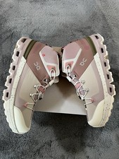 On Cloudtrax Hiking Boot Sneaker Running Shoe Pink Rose/Ivory Womens US 10