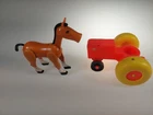 Vintage Fisher Price Little People Farm Lot.  Tractor  and Horse.