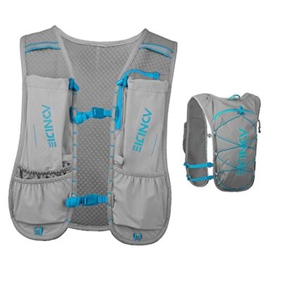  Waterproof and Breathable Running Hydration Vest for Women Men, 4.23oz Grey