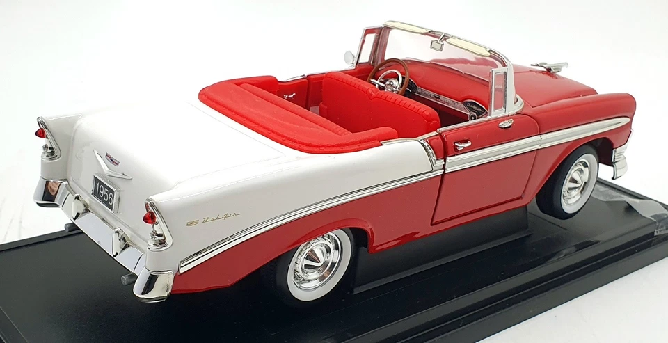 Литой под давлением Chevrolet Bel Air 92128 - 1956 Road Signature масштаб 1:18 - красный/белый - Изображение 2 из 4