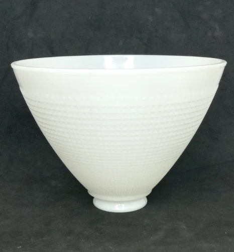 Vintage 8" Waffle Milk Glass Torchiere Floor Lamp Diffuser Shade 2-1/4" Fitter