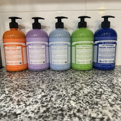 Dr. Bronner s 4-in-1 Organic Sugar Soap Lot of 5 24 oz Each New Sealed