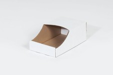 4 x 12 x 4 1/2" Stackable Bin Box White 50/Case