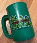 Vintage 1988 Teenage Mutant Turtles TMNT Mini Max Plastic Mug Cup Green