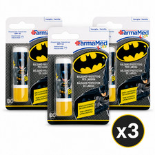 Baume Lèvres Batman DC Lot de 3 Stick Labial Enfant Neuf 4,8g Farmamed Kids