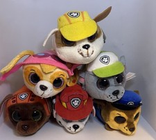Paw Patrol Teeny Tys Plush Set of 6 - Chase, Skye, Rubble, Zuma, Rocky, Marshall