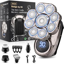 9D Electric Head Shaver for Bald Men, Upgraded 5-in-1 Head Shaver for Bald Men