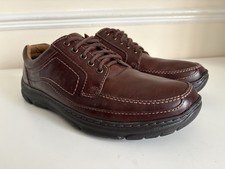 M&S Collection Air Flex Total Comfort Brown Leather Shoes Extra Wide Fit UK 9.5