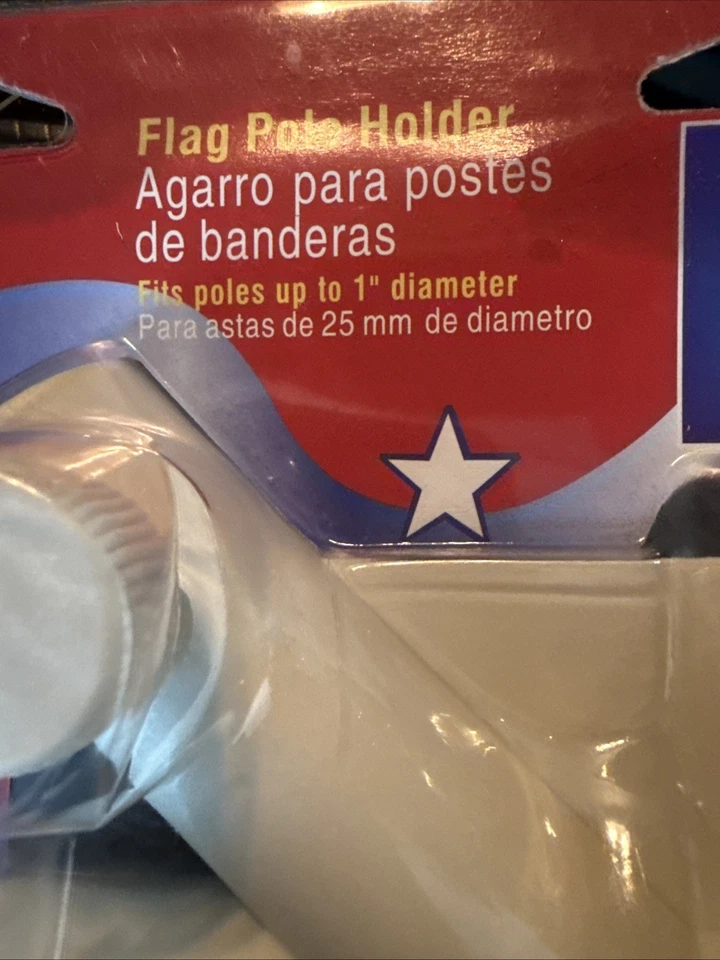 Soporte de poste de bandera doble con sujetadores herrajes incluidos artículo blanco U-9374 Foto 4 de 4