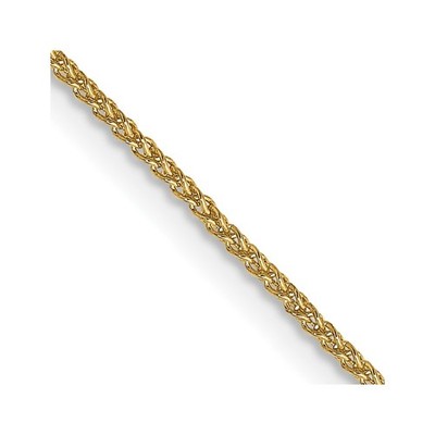 14K Gelbgold 1,05 mm Spiga mit Federring Verschluss Kette Halskette L-24 Zoll