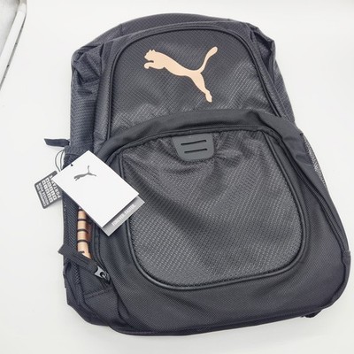 PUMA Evercat Contender Backpack Black Rose Gold Laptop Sleeve School Gym Travel