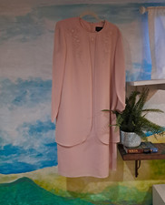 Virgo size 12 peach/pink mother of the bride dress, like new READ AD 
