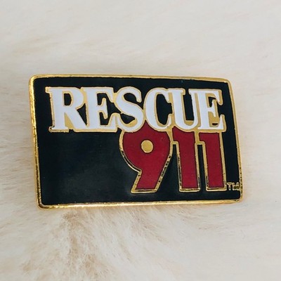 Vtg Rescue 911 Reality TV Show CBS Advertising Enamel Pin - William Shatner