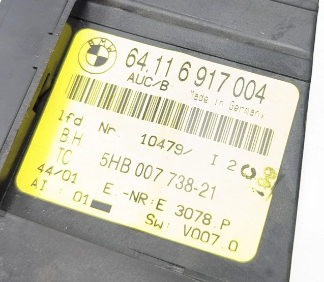 OEM 2002-2005 BMW 325CI Air Conditioner Heater Climate Control Panel  - Image 2 of 4