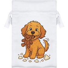 'Cheeky Cockapoo Dog' Borsa/Sacchetto con coulisse in raso (SB057442)