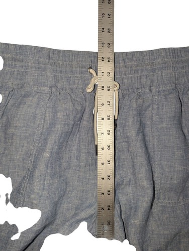 Athleta Hose Damen 18 blau leicht Cabo 100% Leinen Jogginghose Strand Urlaub - Bild 10 von 10