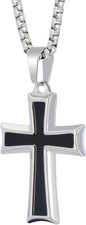 Cross Pendant for Car Rear View Mirror Decor Hanging Ornament Stainless Steel Cr
