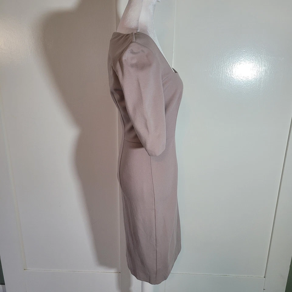 Les Copains Size 40 US M Pastel Purple Square Neck Bodycon Jersey Stretch Dress - Image 2 of 4