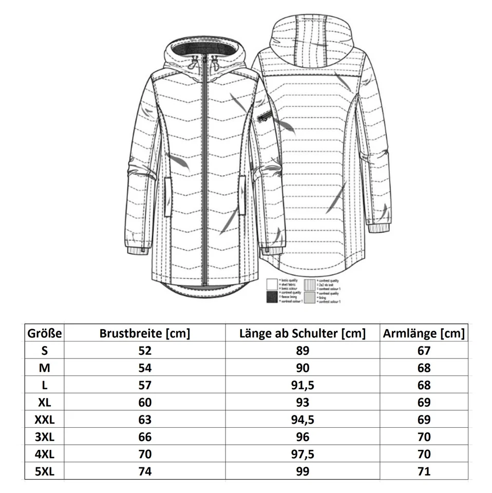 Sublevel Damen Mantel Winterjacke warme Jacke Outdoorjacke mit Kapuze - Bild 2 von 2