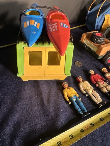 70er Jahre Fisher Price Adventure People Safari Jeep, Sportvan, Zelt, Kajaks Konvolut - Bild 10 von 19
