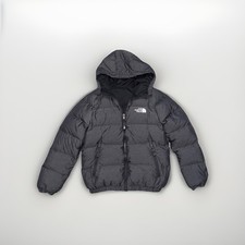 The North Face Boys Medium Gray/Black 550 Reversible Puffer Jacket